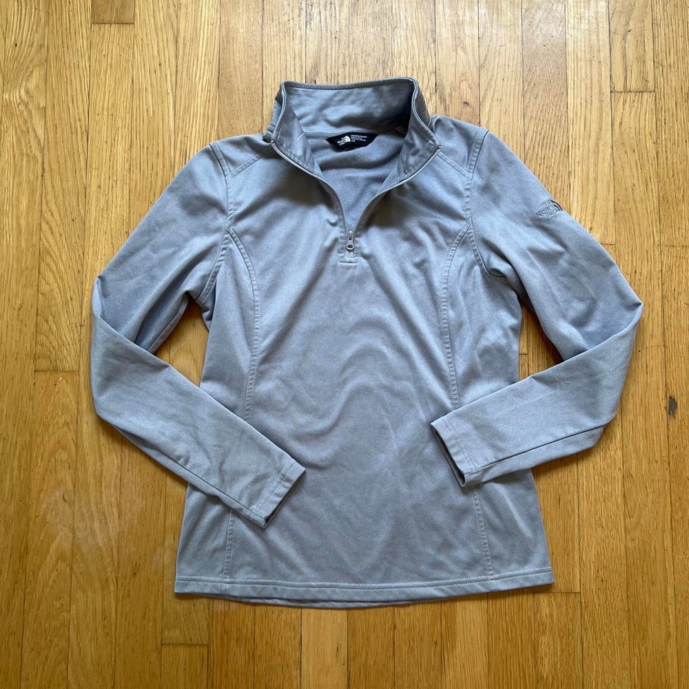 The North Face Gray quarter zip long sleeve top